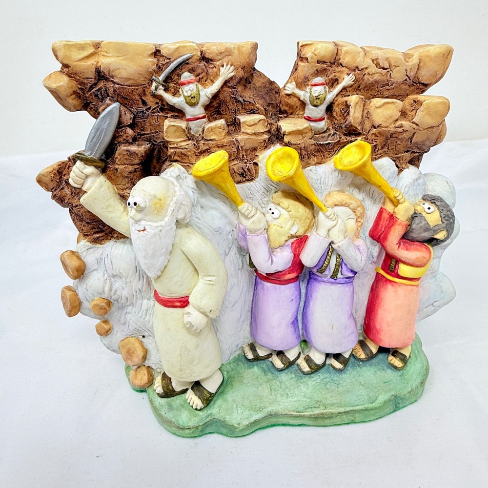 Vintage 1995 The Beginners Bible Joshua and the Walls of Jericho Figurine